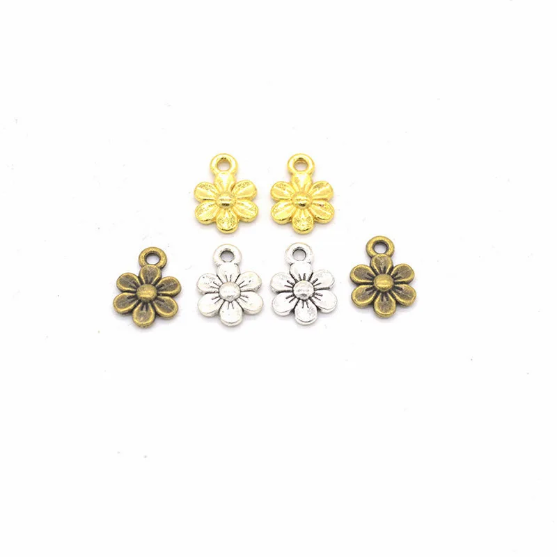 Fashion Lovely Four Clover Alloy Bracelet Earrings Silver Charms Pendants Jewelry Making For DIY Jewelry Making Finding Charms