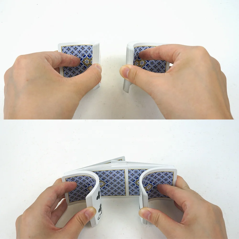 Wholesale recycled rigif plastic playing cards 2 decks of playing card in a plastic box cheap price for casino game