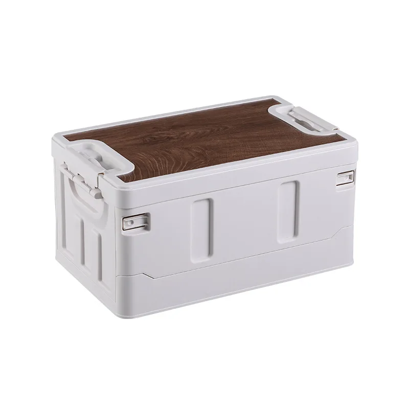 Hot Sale Outdoor Camping Storage Box Folding Camping Wooden Cover Car Backup Storage Box