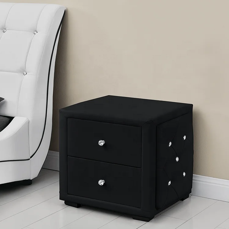 Willsoon 921 four colors PU velvet fabric crystal mouth exterior nightstand