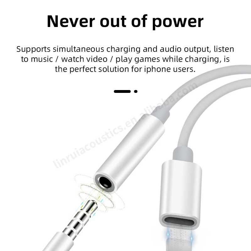 For Iphone Headphone Jack Audio Cable Adapter Universal Converter Adaptor For Lighting Type C To 3.5mm Headphone Jack Adapter