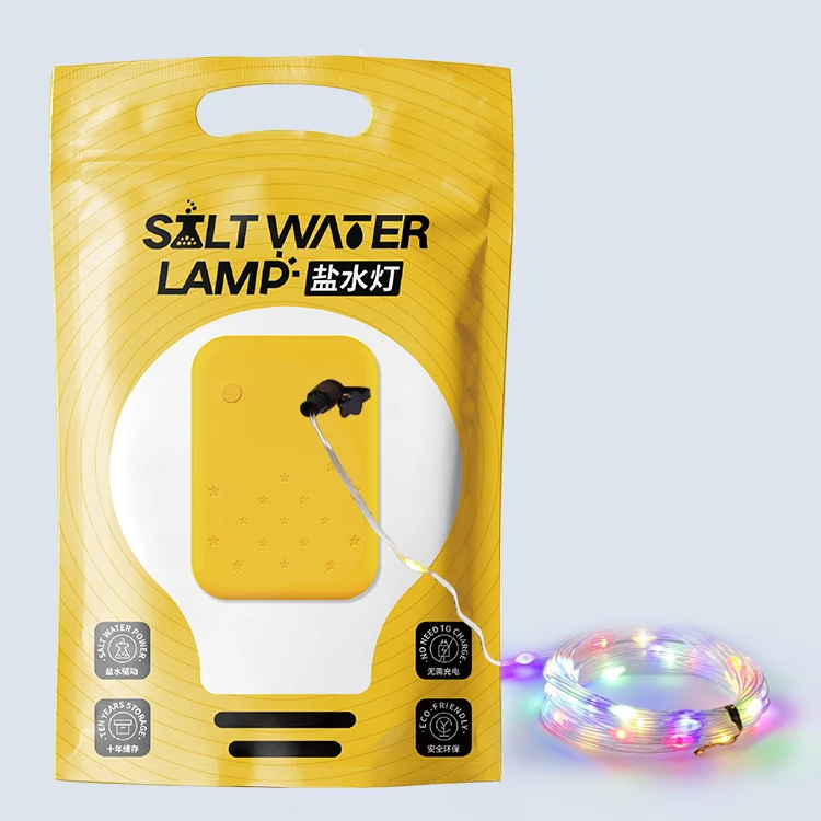 Long Working Time Salt Water Powered Lamp Ambient Light Portable Emergency Water Salt Lamp Power Bank For Warehouses Barracks