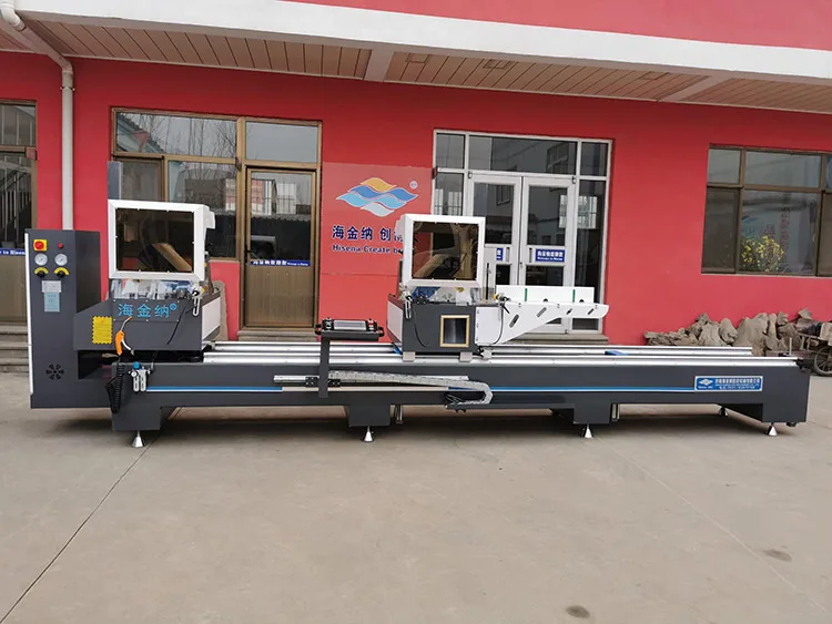 500mm disc thermal break windows aluminum profile cutting machine cnc double head miter saw