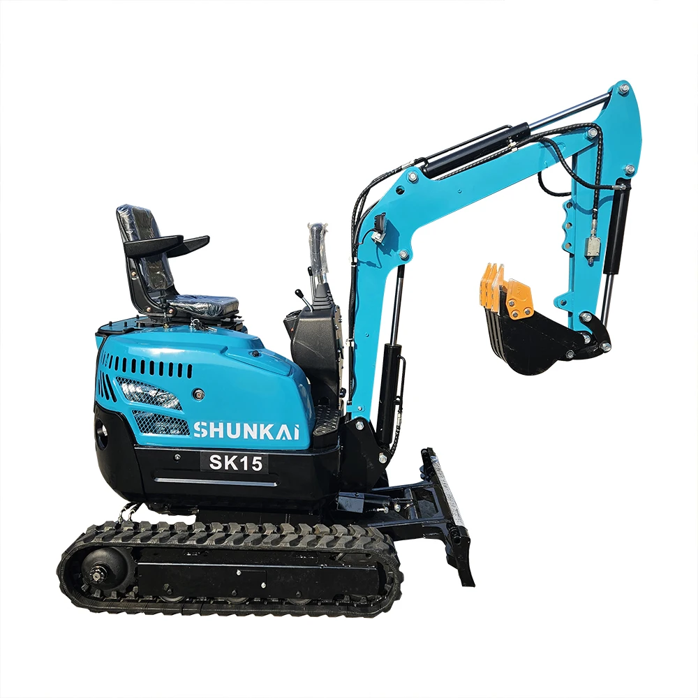 EPA/euro CE Mini excavator 1 Ton 1.2 Ton 1.7 Ton mini excavator digger multi functional 2024 Shunkai group