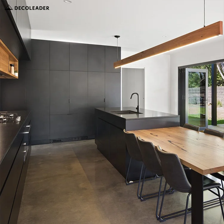 Good Price Luxury Simple Design Matt Finish Complete European Kitchen Cabinet Modern Coffee Custom Kitchen Island