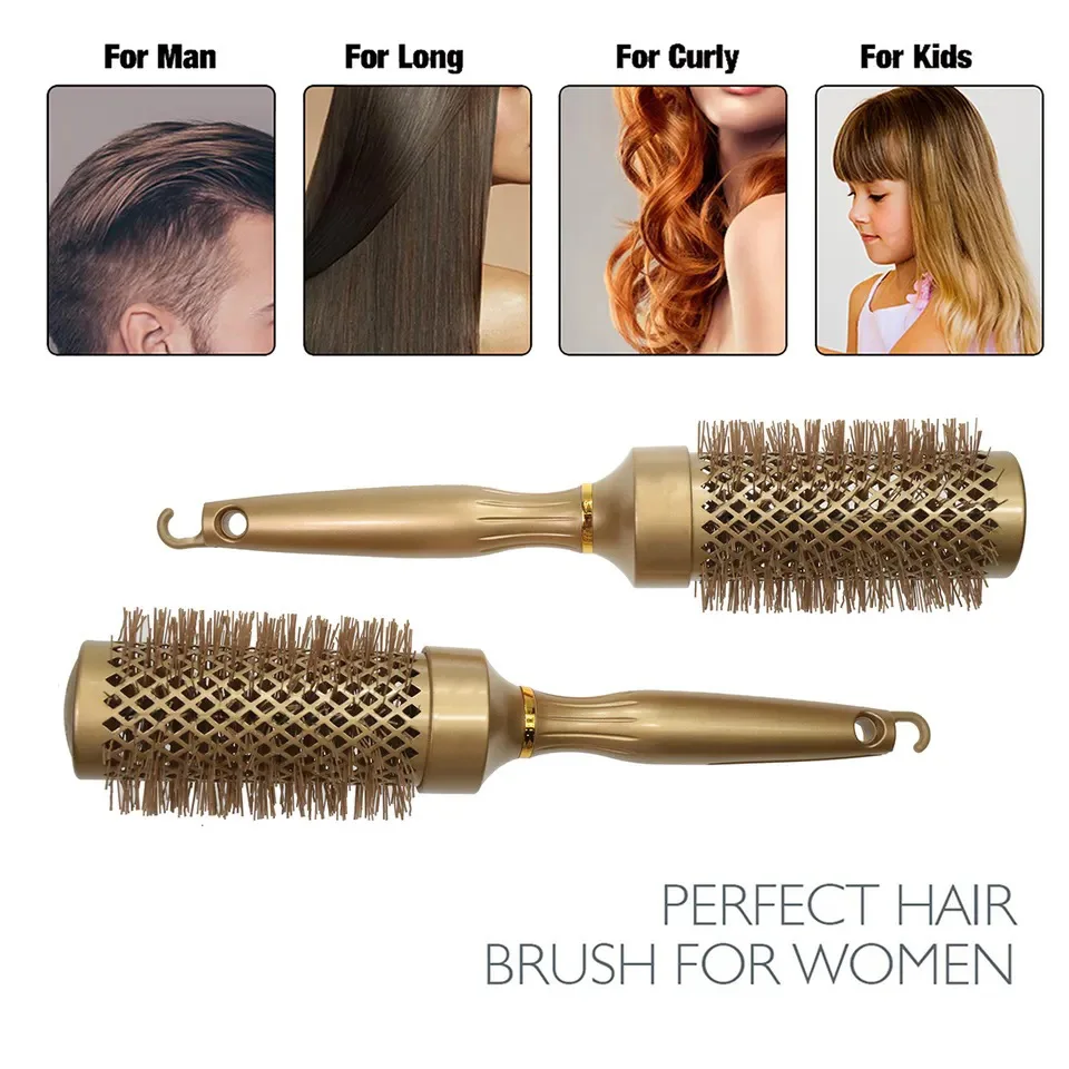Manufacturers Professional Private Label Salon Hair Brush Ceramic Straight Round Hair Brush
