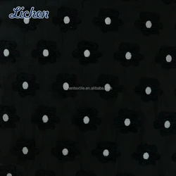 Горячая Распродажа, черный и белый цветочный узор, 50% полиэстер, 50% хлопок, удобная жаккардовая ткань для одежды
