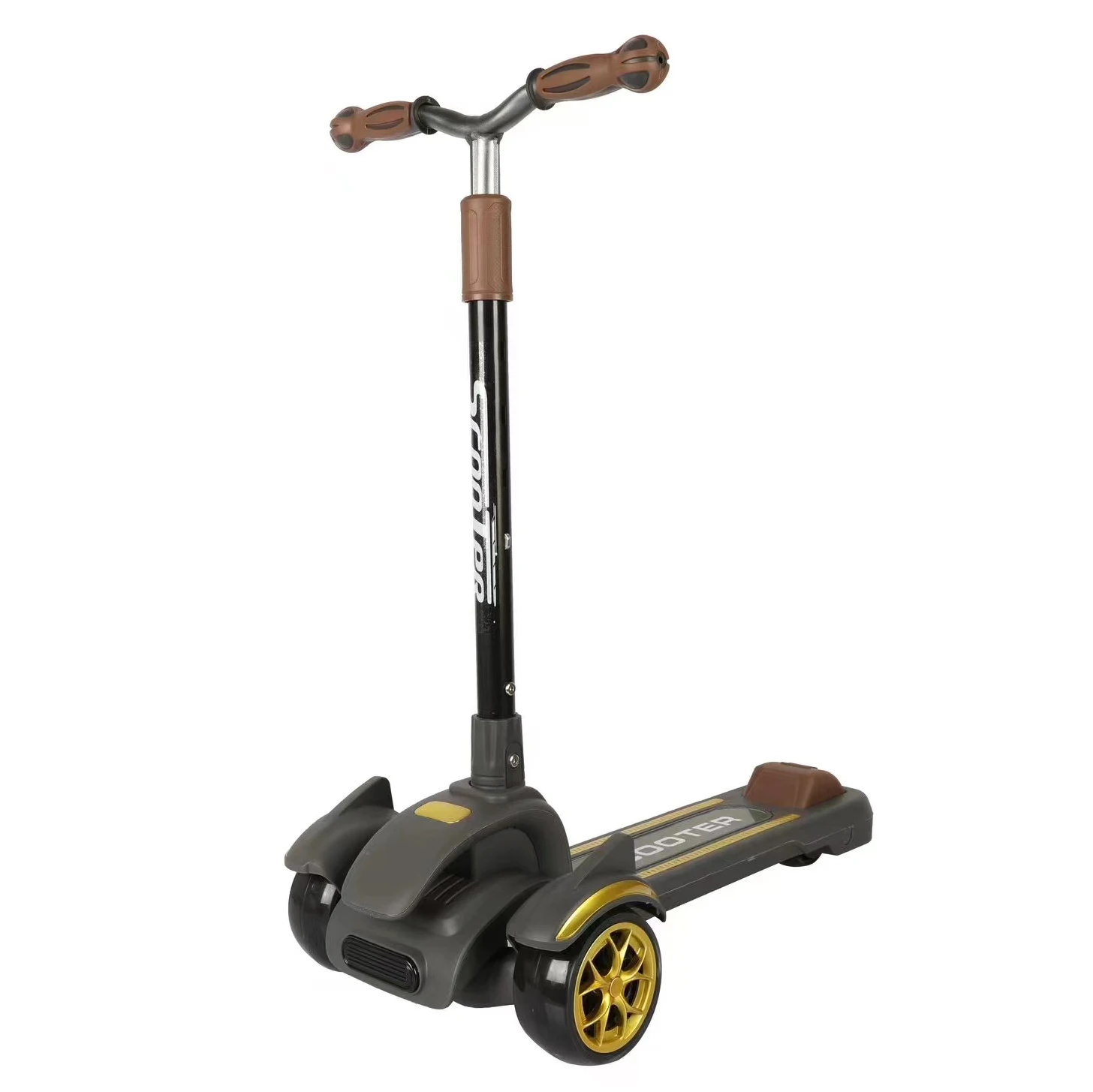 Wholesale Latest Big Wheel PU 3wheels with 3 Wheels Adjustable kid Scooters / Printed Flashing Light Children Kids Scooter