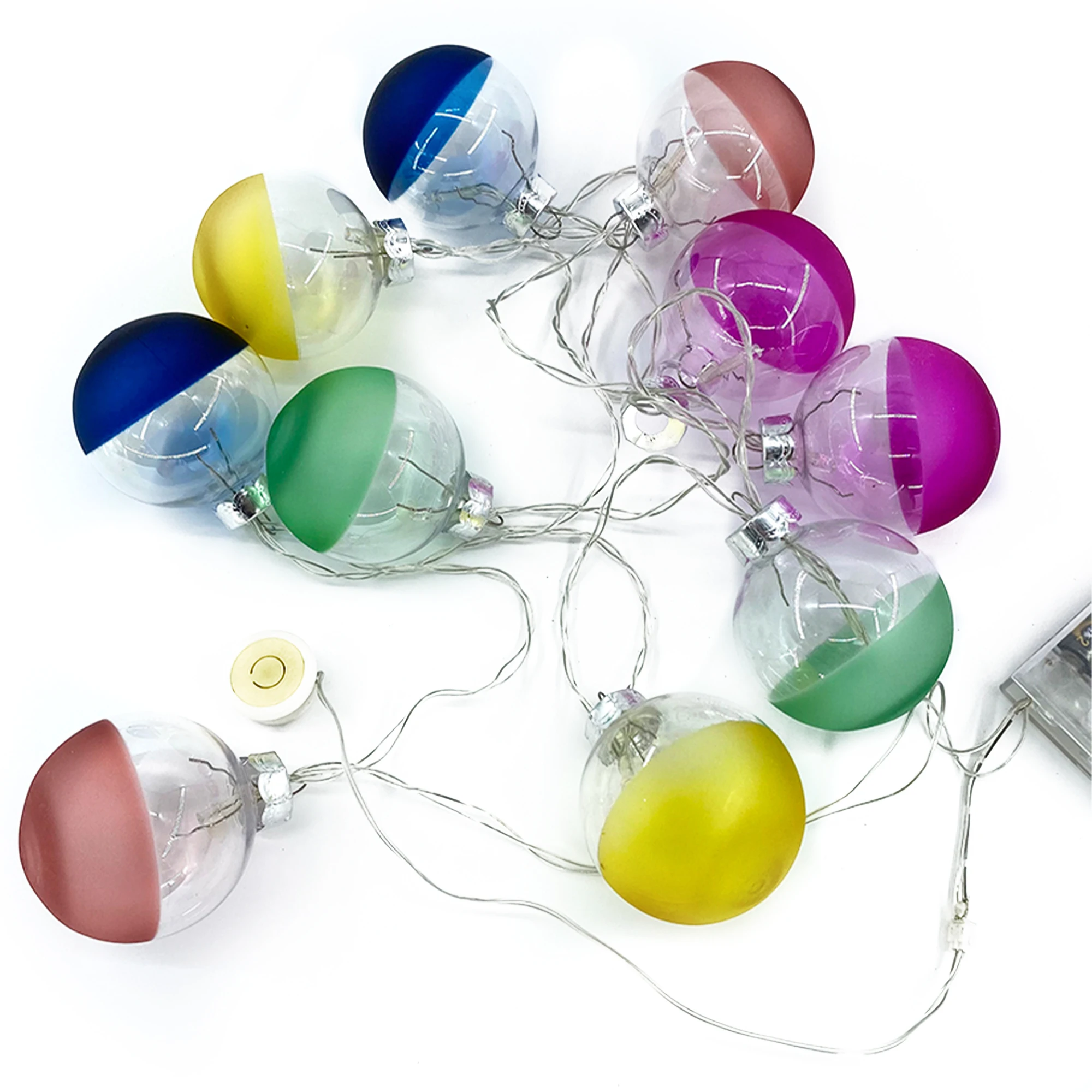 Christmas Tree Hanging Colorful PET Ball Led String Light Led for Christmas Lamp Outdoor
