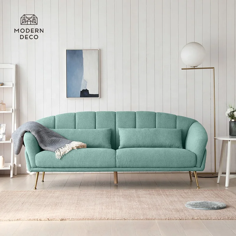 Изогнутый диван для гостиной, современный дизайн, бежевый, кремовый, цвета слоновой кости, белый, зеленый, розовый, бархатный, изогнутый диван