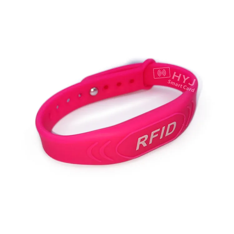 Waterproof adjustable nfc silicone bracelets rfid smart wristband N213 N215 nfc bands