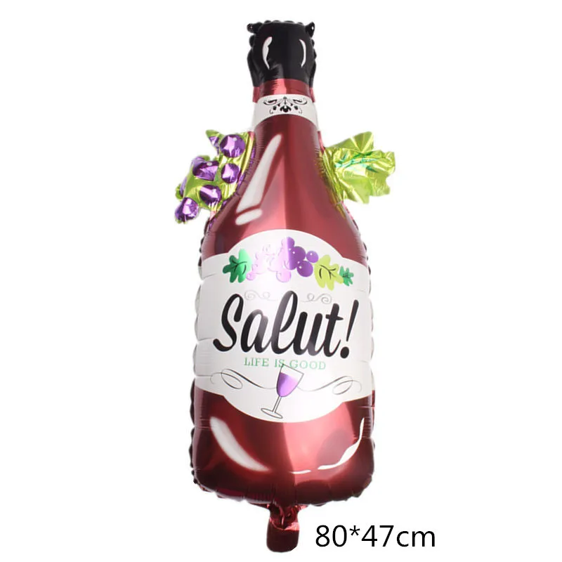Lagrge wine Whiskey Bottle foil Balloon 30 years old Happy Birthday Party Decor Aged To Perfection holiday Theme supplies