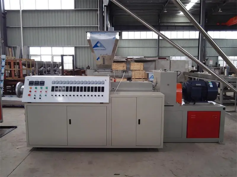 series PVC conical twin screw extruder for PVC material plastic extruder machine