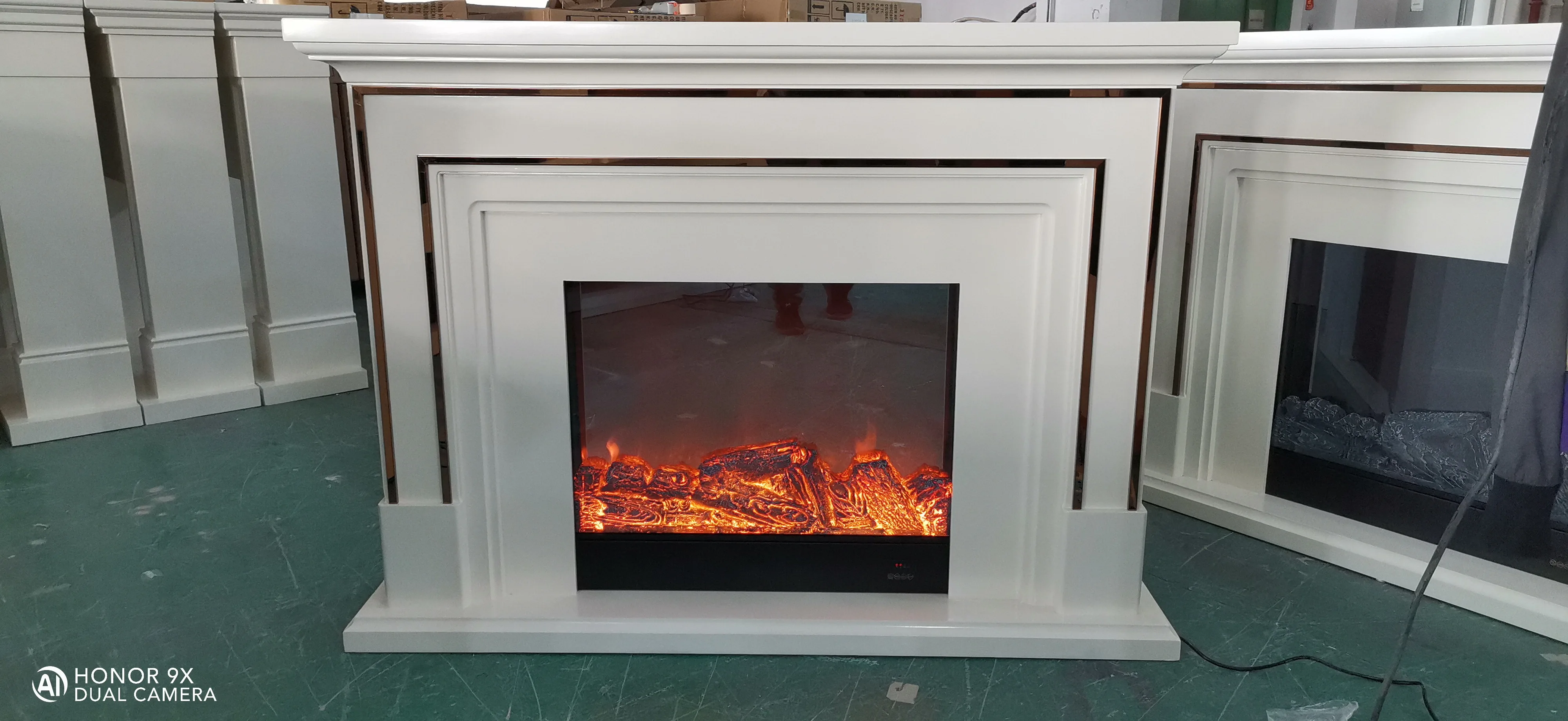 fireplace Custom Modern Indoor Fireplace Surround White Natural Marble Mantel for Home Classic Design for Outdoor Villa Wood Material
