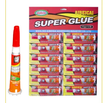 
stand-up aluminum tube 10gr super glue fast dry quick bond clear adhesives 