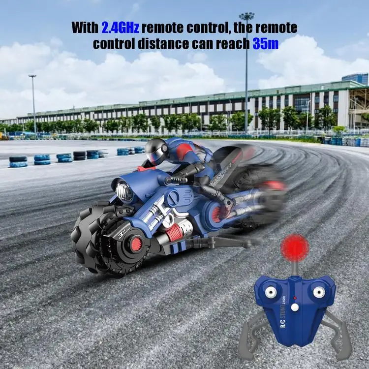 
1:10 Stunt Motorcycle Rotation Drift Certificated Motorcycle Toy Stunt Bike-rotation and Drift Two Colors Optional-high 