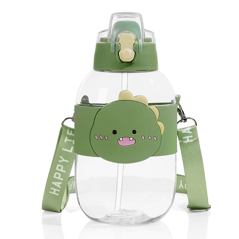 BPA Free Non-Toxic Plastic Water Bottle with Leak Proof Flip Top Lid for Gym Kid Sports Water Bottle Animal