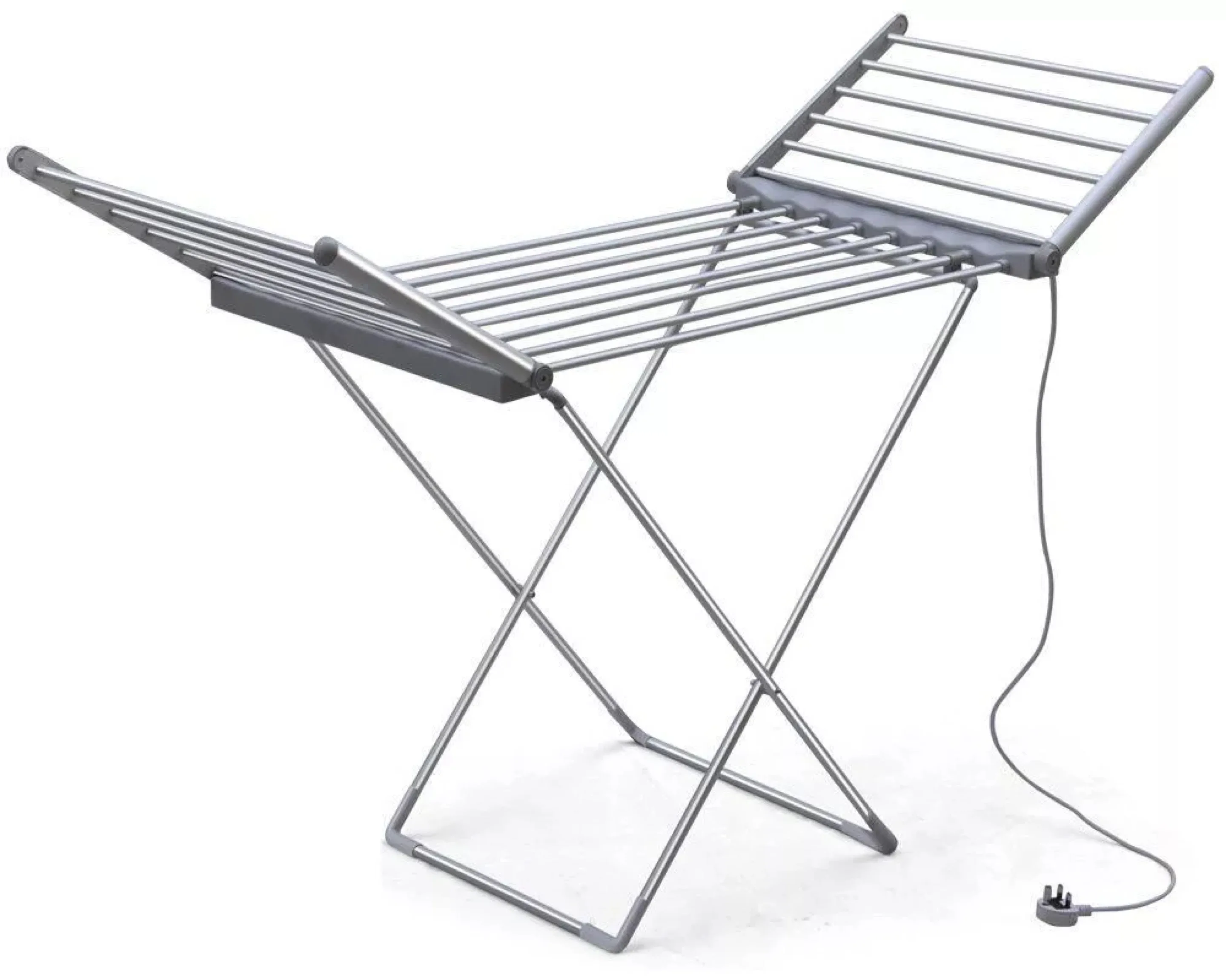 230W electric heated clothes dryer rack  with aluminum folding stand CE ROHS BS plug for drying clothes towel