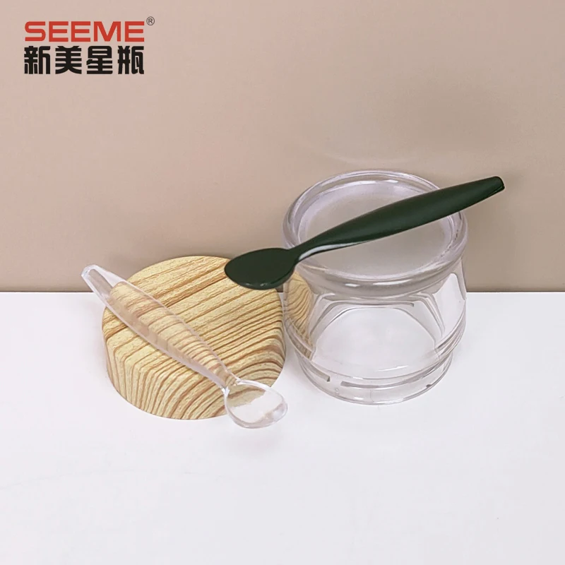 Mini cosmetic spatula scoop disposable white/cosmetic spatula/plastic spoon