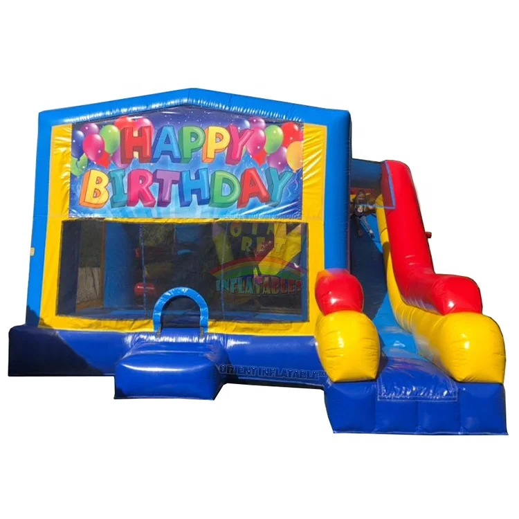 Надувная надувная горка с баскетбольными