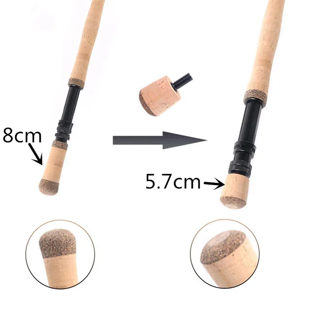 In stock 11ft 6wt 4pc Korean carbon fly fishing switch rod