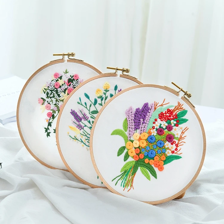 Factory Manufacture Various Custom Silk Thread Embroidery Painting Gifts