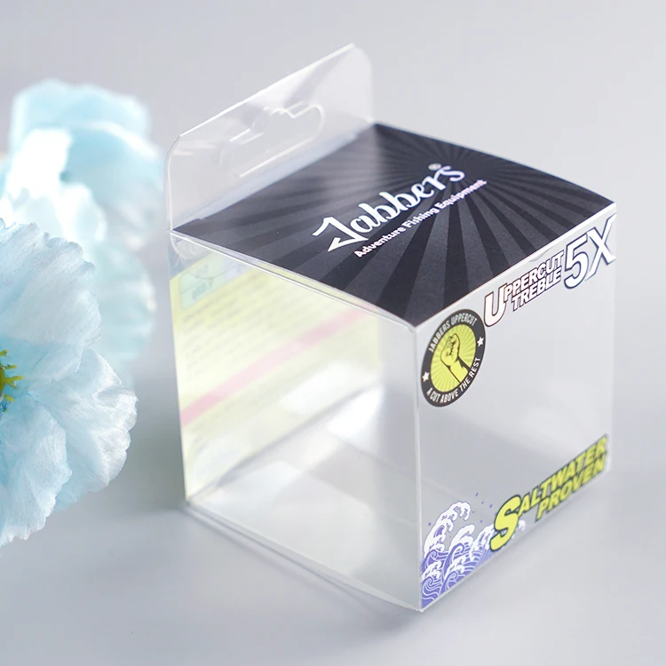 Custom PET Plastic Fishing Lure Boxes Clear PVC Plastic Boxes Fishing Lure Acetate Transparent Packaging Boxes