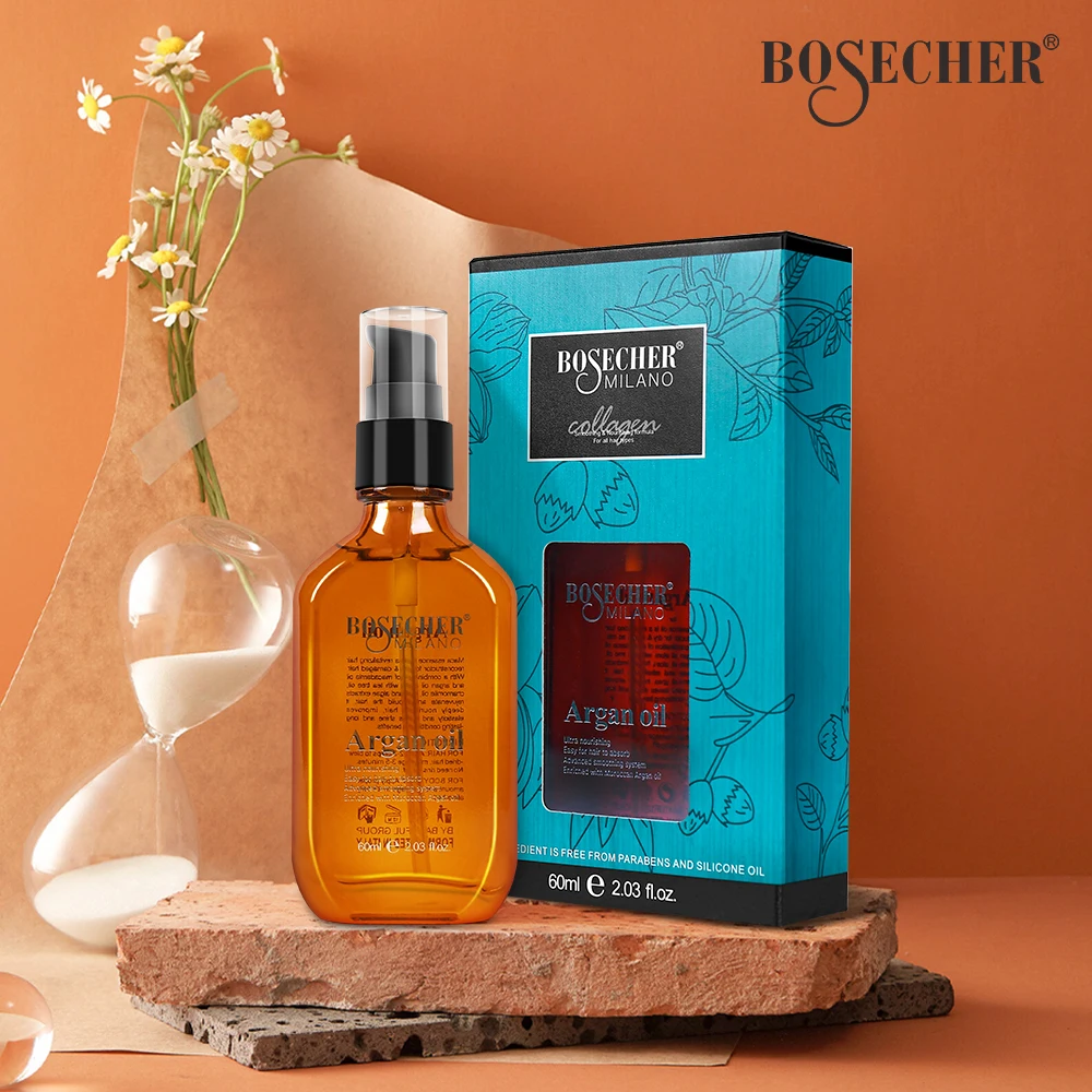 Bosecher OEM Private Label Karseell Organic Strenthening Repair smooth hair treatment Extract Hair Growth Oil Argan oil