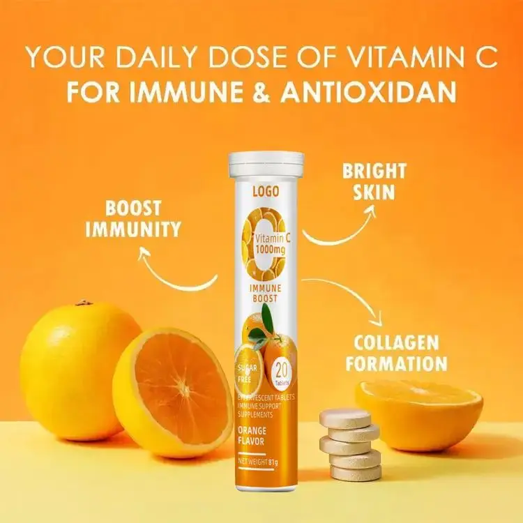 OEM Private Label Customized formula Vitamin Supplements Vitamin C Effervescent Tablet 1000mg