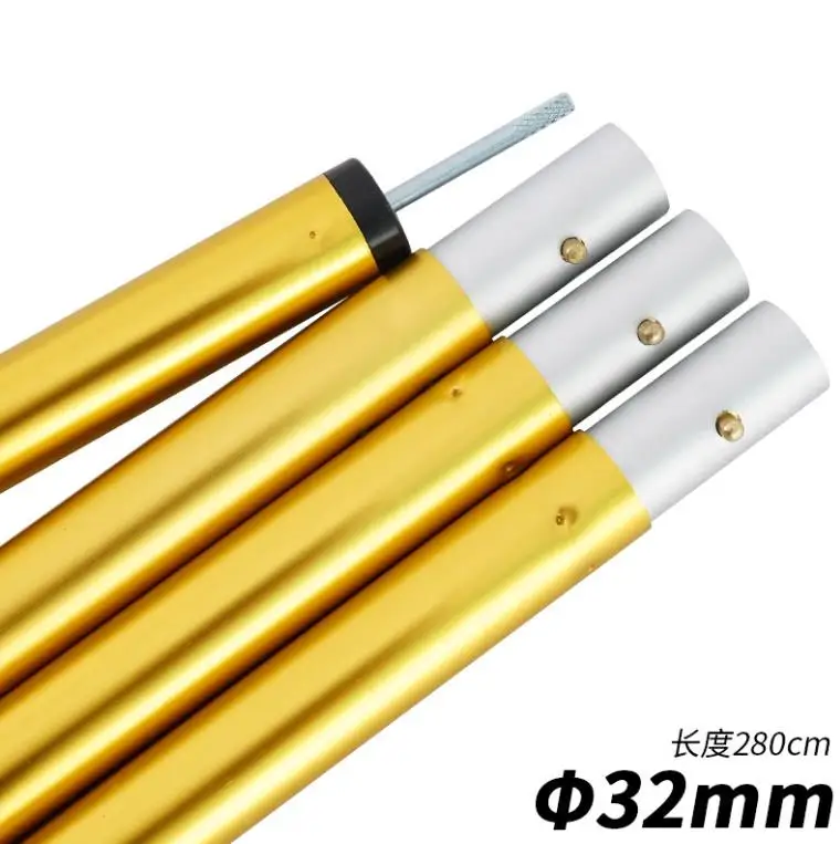 SPJY-50 Ultralight Tarp Pole 32mm Diameter Snap Buckle Connection Aluminum Alloy camping tarf tent poles