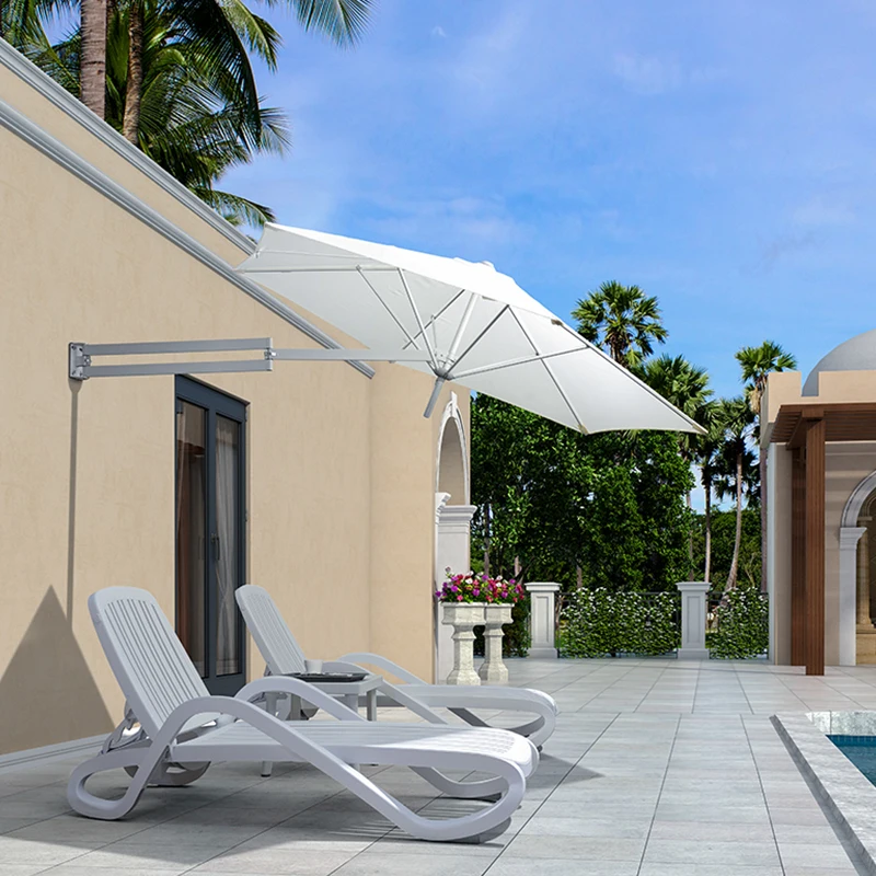 Outdoor Furniture Patio Sun Loungers Chaise Lounge Set Aluminum Sling Fabric Swimming Pool Sunbed