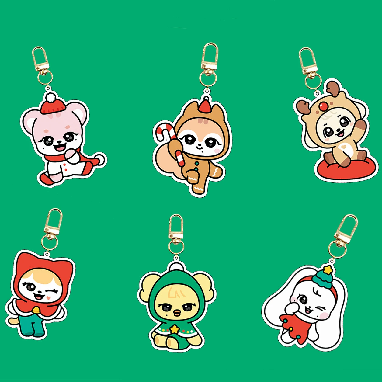 Wholesale Cute Ive Kpop Frame Cartoon Acrylic Keychain New Fan Club Gifts kpop merchandise