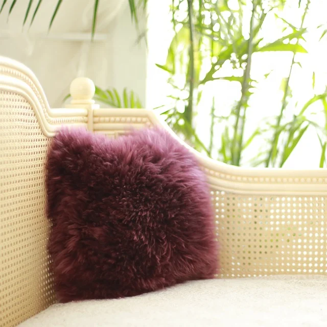 China Factory 100% real sheepskin pillow cushions