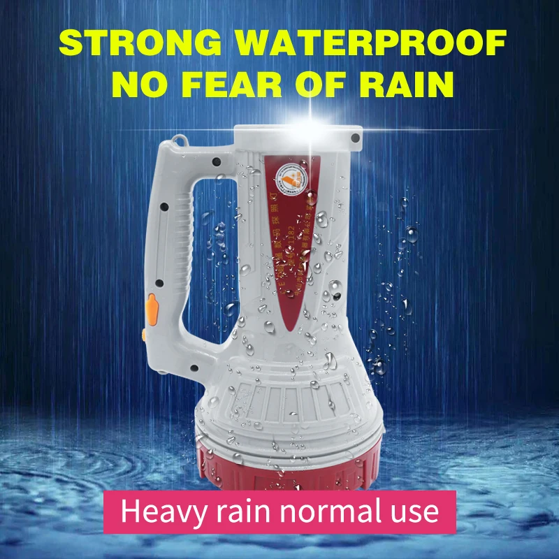 China Factory 200W LED Handheld Portable Lithium Battery Battery LED Rechargeable Searchlight