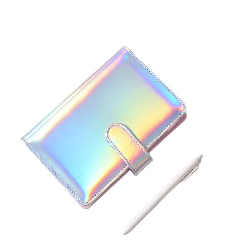 Holographic a4 a5 cartoon embossed planner pocket prayer pink journal notebook set