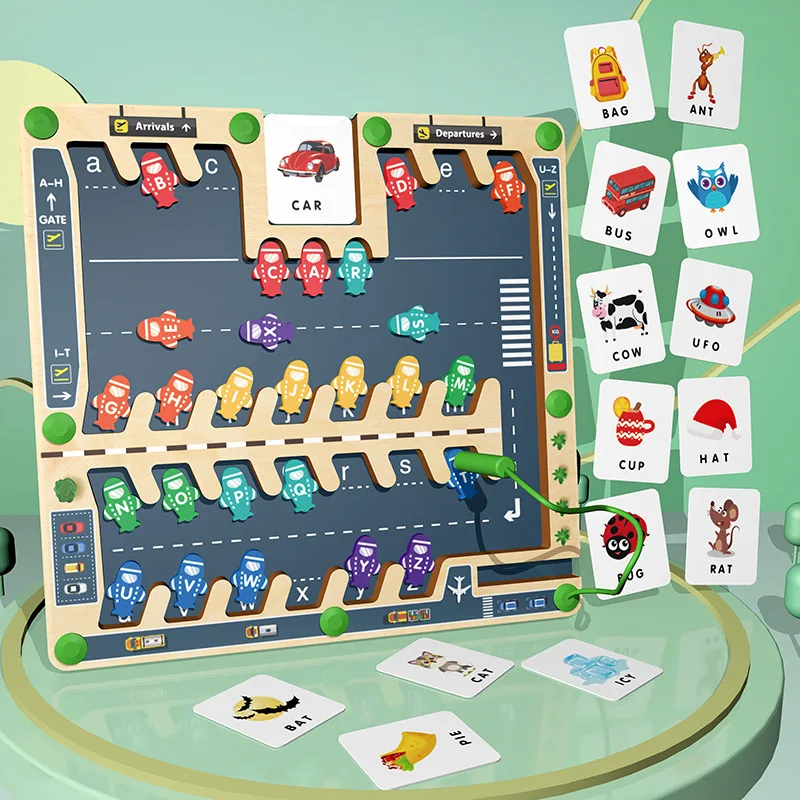 2024 Magnetic Alphabet Maze Board Montessori Toys  Sensory Toys for Kids Games Toddler Preschool Learning Educational Toys