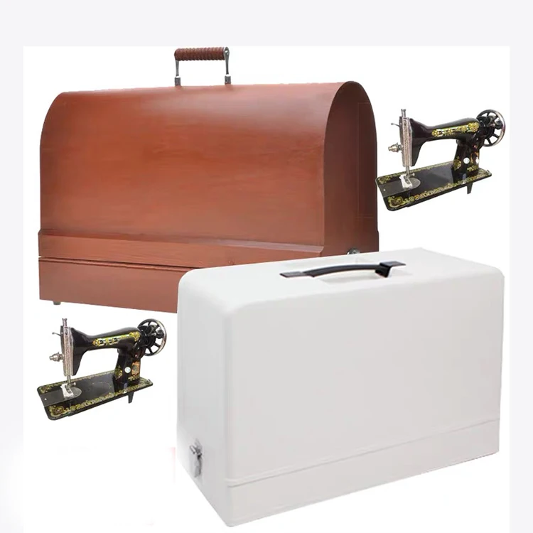 JA2-2 Industrial Use Flat-Bed Sewing Machine with Manual Feed Mechanism for Garments Home Use Wooden Case and Handle Included