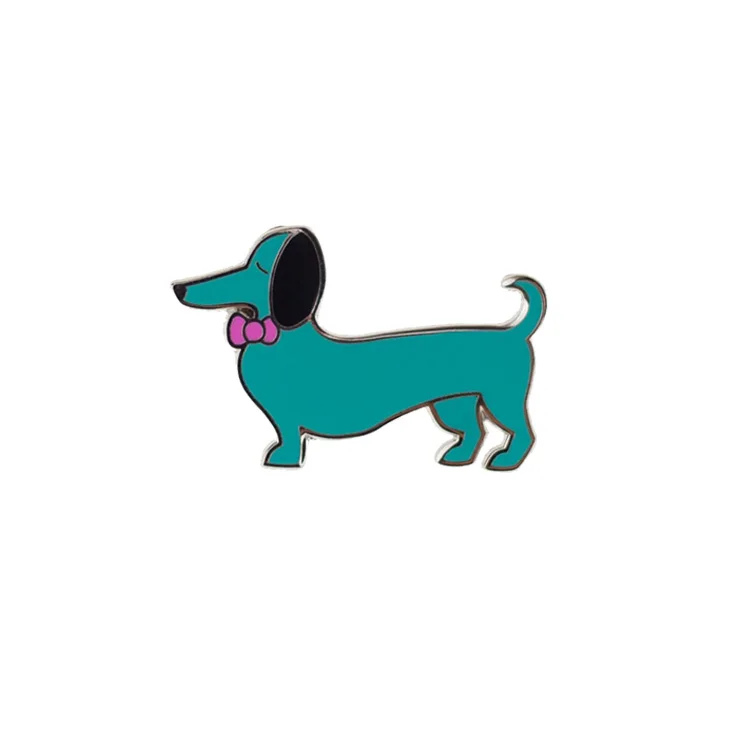 Manufacture Hot Dog Dachshund Soft Hard Enamel Pin Custom Logo Rainbow Cowboy Sausage Dog Lapel Pin Badge Brooch Souvenir Gift