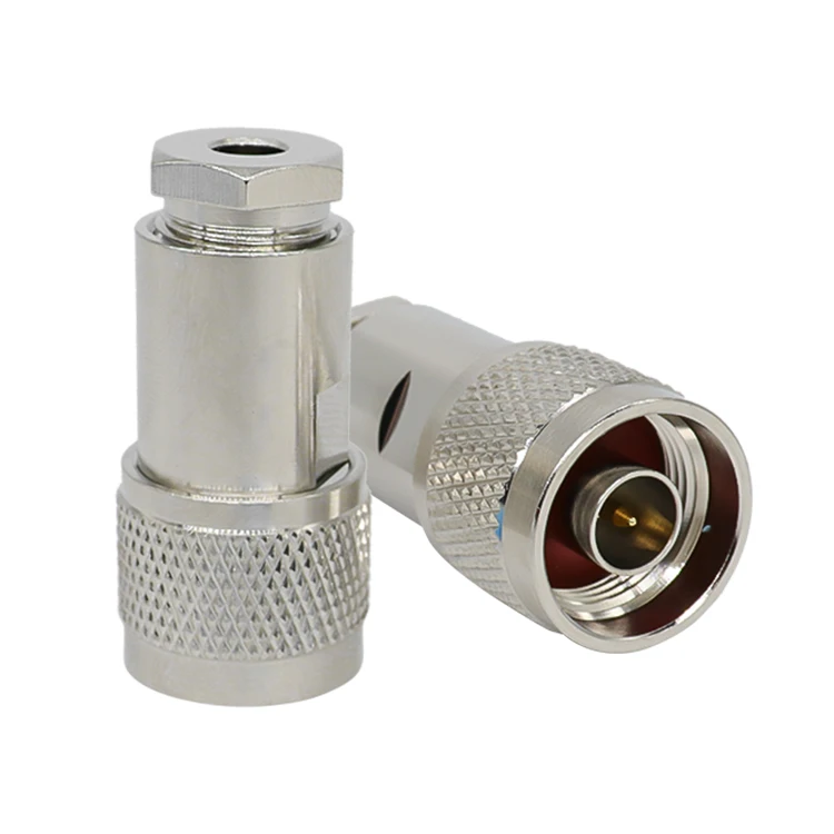 N Male Plug Crimp RG58 RG142 LMR195 RG400 Coaxial Cable Straight Connector