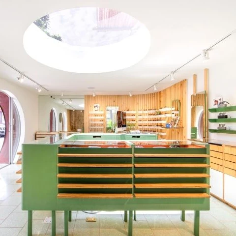 Newest Impressive Sunglasses Trade Show Booth Optical Display Stand Furniture Custom Eyeglasses Counter Pop Up Stand Display