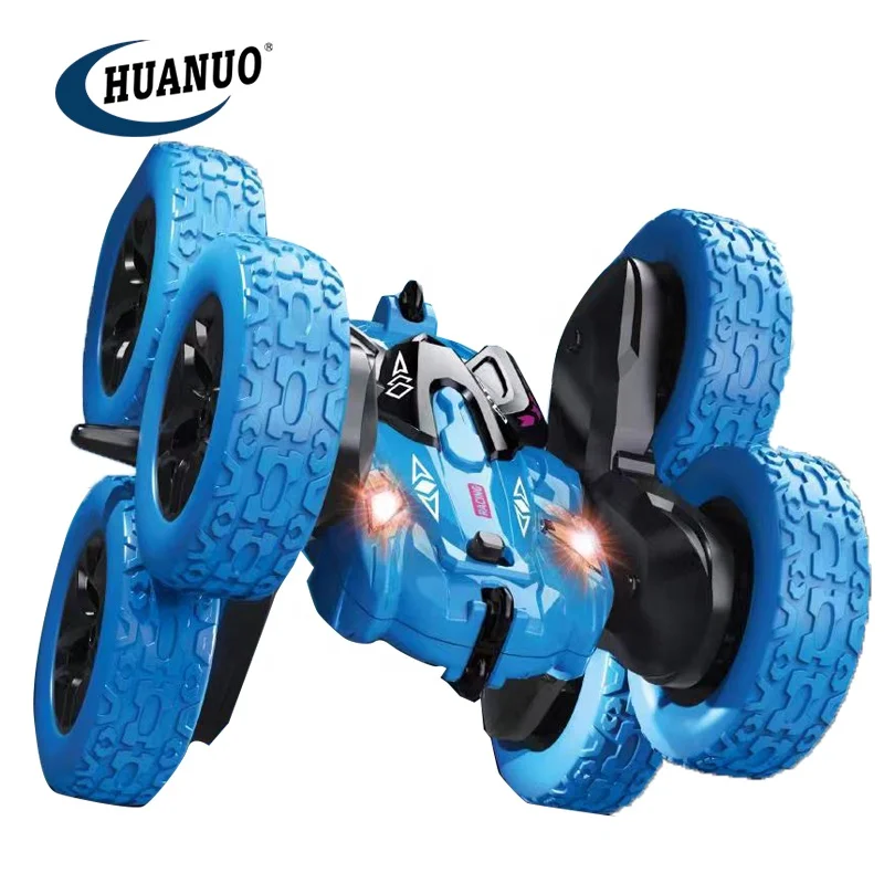 Promotion special Price 6 Wheels remote control 360 degrees double-sides stunt car  With light RC stunt car