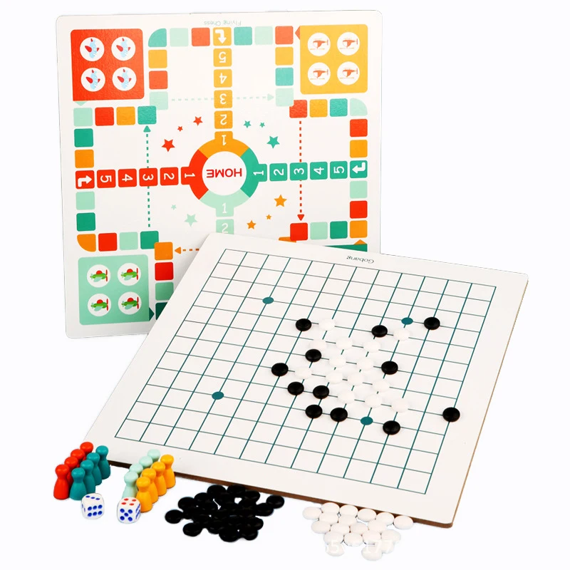 Детские деревянные многофункциональные игры в шахматы и школьников, настольные интерактивные шахматные игрушки для упражнений