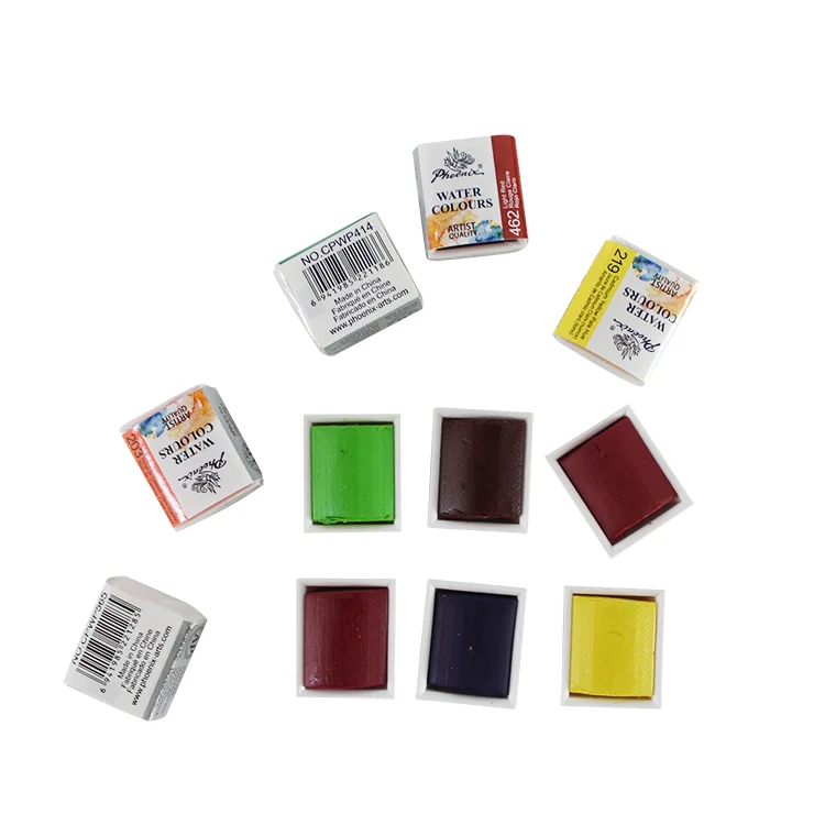 Портативный 12 / 24 кастрюли для хранения художественной краски жестяной твердый набор металлических палетки для акварели