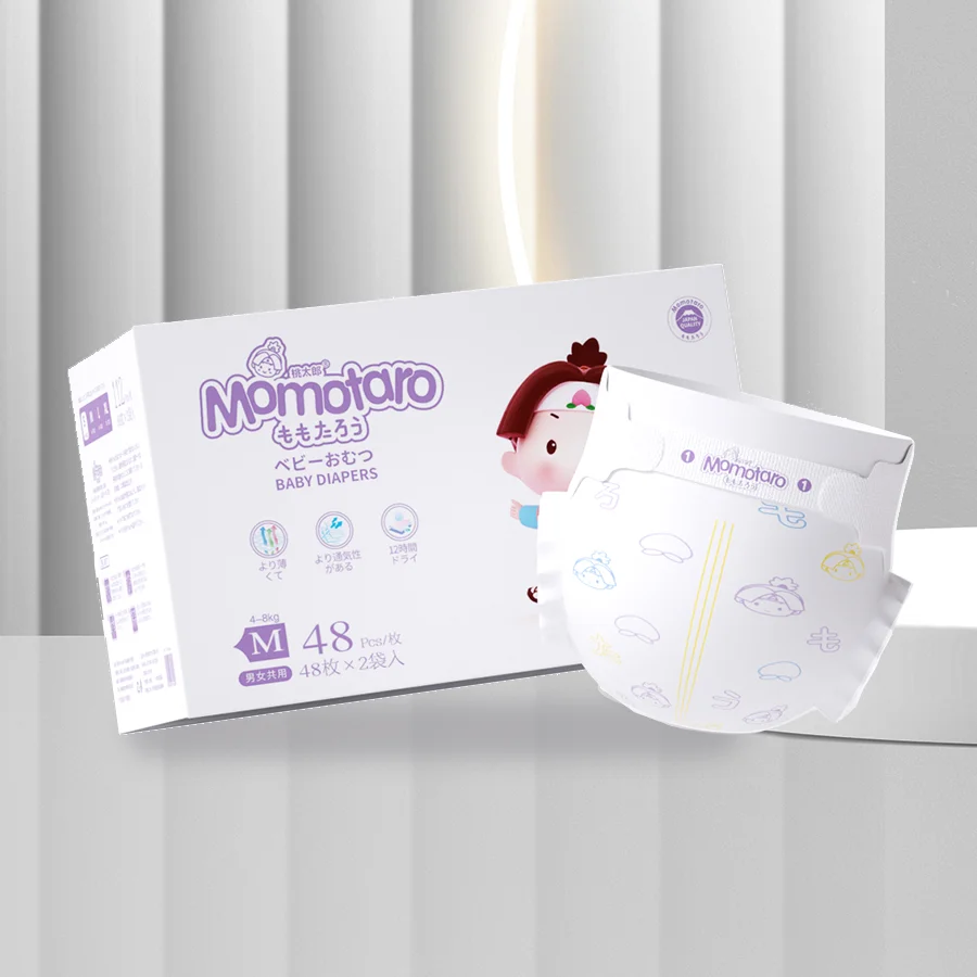 High-Quality Low MOQ Newborn Nappy XXXL Size Clothlike Film Cotton Baby Diaper for Wholesale