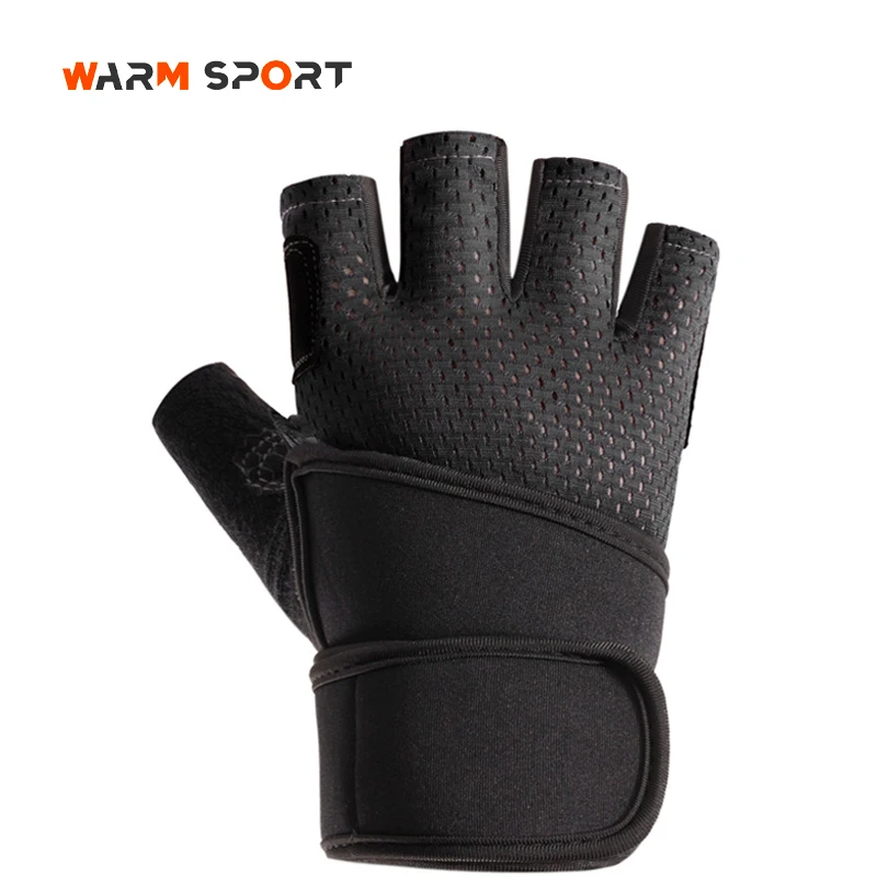Wholesale Custom Logo Gym Weightlifting Breathable Fitness Half Finger Hand Sports gym Gloves For men