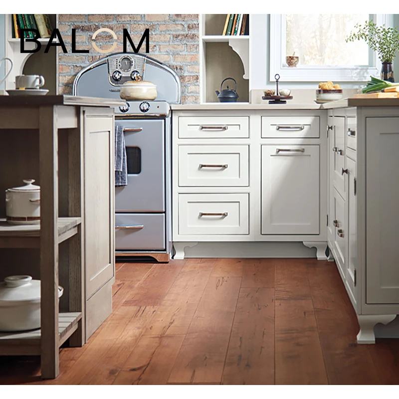 BALOM paint Customized Fabricated kitchen island design with sintered stone countertop