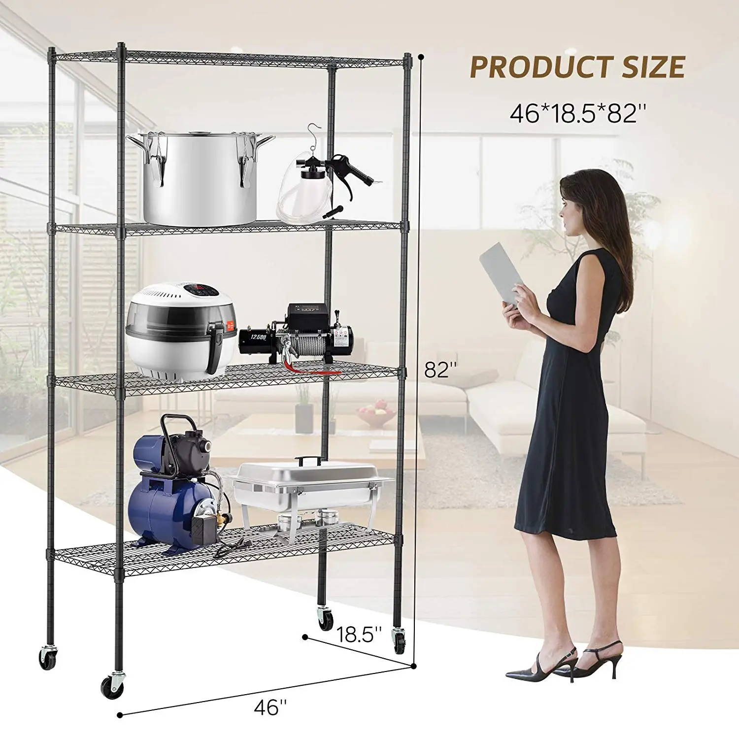 NSF Wholesale Customized Size High Quality Cheap Epoxy Coating Chrome Plated Iron Wire Mesh storage holders racks