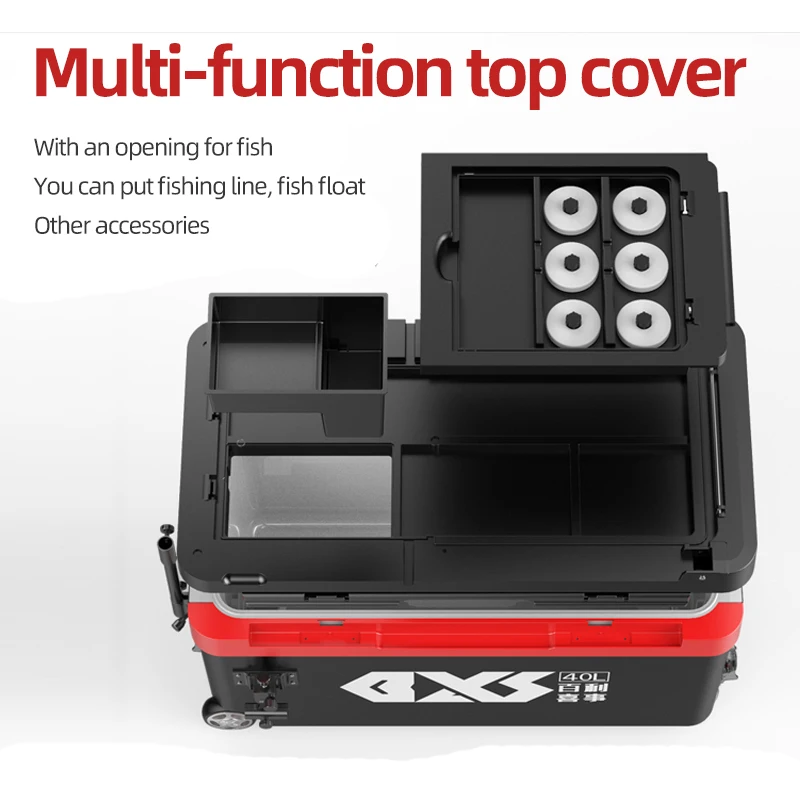 Manufacture Large Capacity Collapsable Fishing Chair multi-functional fishing seat tackle boxes by aluminum for fishing