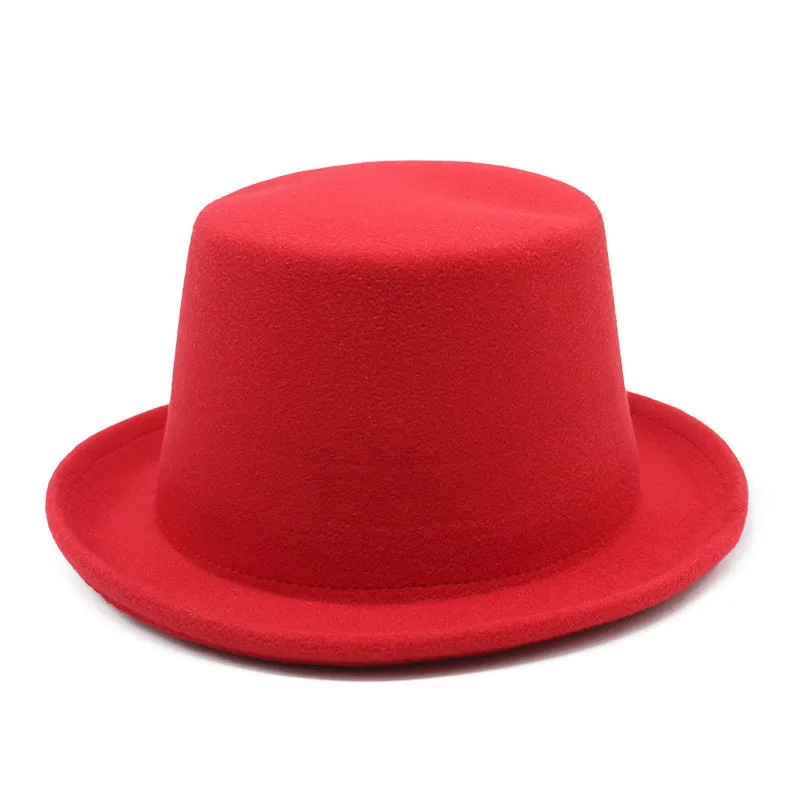 England Vintage Billycock Gentlemen Black Felt Performance Magician Lincoln Top Hat Tall Crown