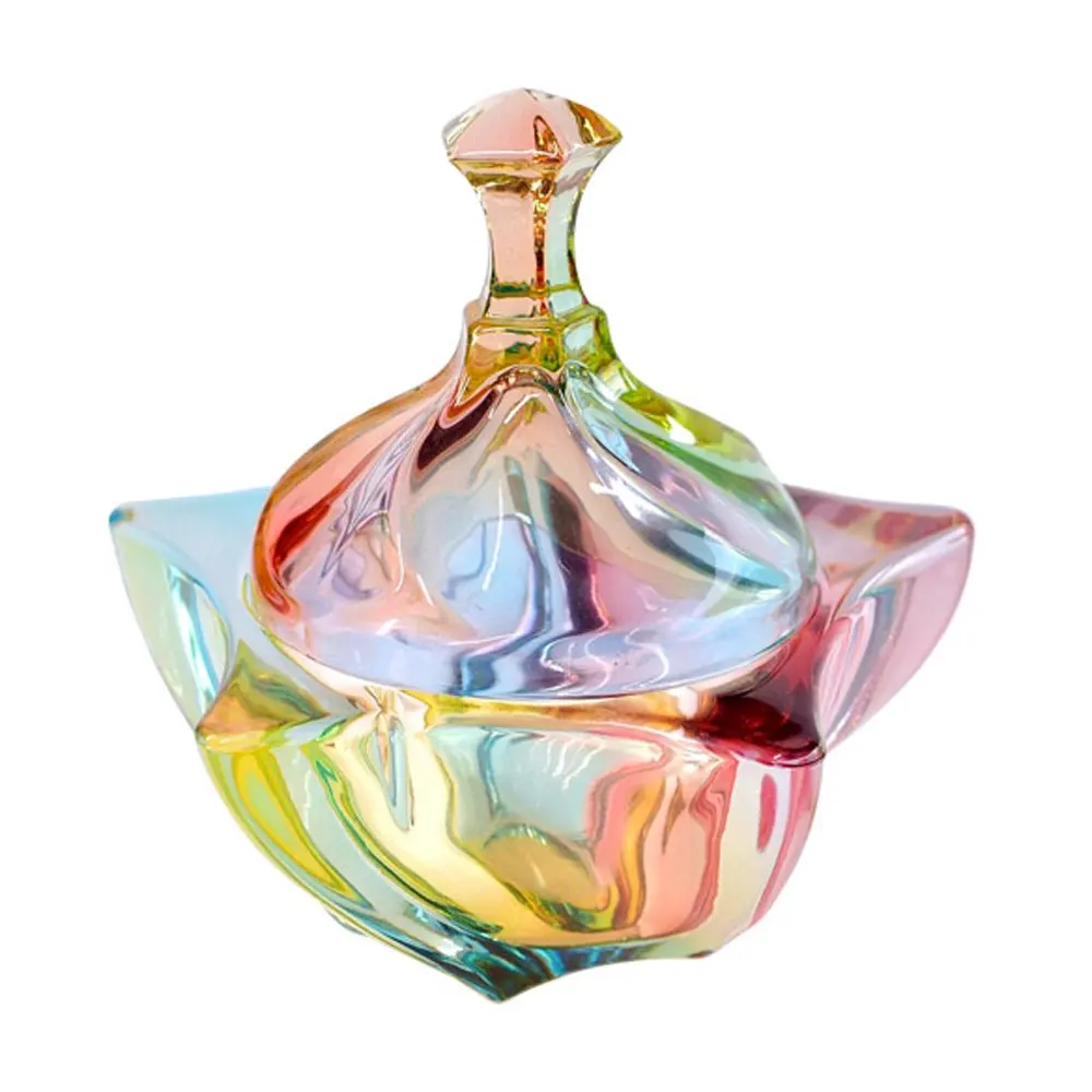 Colorful Luxury Tea Wholesale Cookie Empty Spice Kitchen Food Storage Candy Bottles Containers Glass Jar With Lids